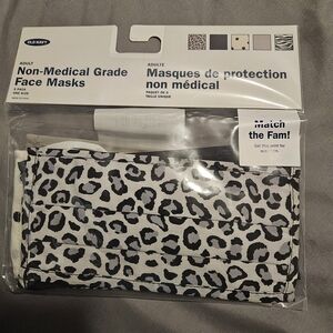 5/$25 Old Navy Black and White Animal Print Face Masks